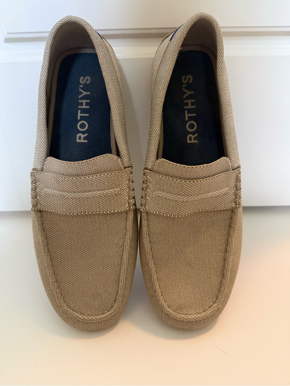 Rothy's Men's Tan Canvas Penny Loafers
